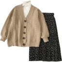 Pullover de malha feminino com botões G243 7