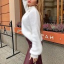 Pullover feminino com decote 4