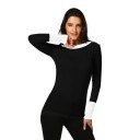 Pulover bicolor pentru femei 2