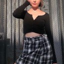 Pulôver curto feminino com botões G223 1