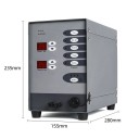 Pulsacyjna spawarka punktowa z cyfrowym wyświetlaczem 50-600 A 100 W 220 V 28 x 15,5 x 23,5 cm szara do lutowania biżuterii i uzupełnień dentystycznych 2
