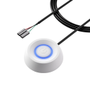 Pulsante di accensione esterno 63 x 18 mm con retroilluminazione LED e cavo da 2m Base adesiva Interruttore per PC Auto Elettronica 5