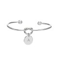 Pulseira aberta com letra O