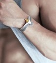 Pulseira aberta de homem águia 5