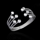 Pulseira aberta feminina com bolas 4