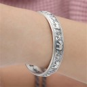 Pulseira aberta feminina com elefantes 2