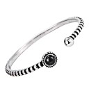 Pulseira aberta feminina com pedra H112 1