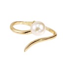 Pulseira aberta feminina com pérola H552 5