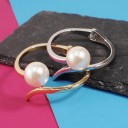 Pulseira aberta feminina com pérola H552 1