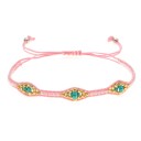 Pulseira ajustável feminina com contas H358 9