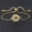Pulseira ajustável feminina com letra 3