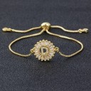 Pulseira ajustável feminina com letra 4