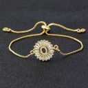 Pulseira ajustável feminina com letra 15