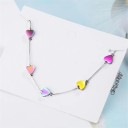 Pulseira de cobra feminina com corações 2