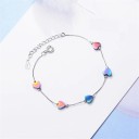 Pulseira de cobra feminina com corações 3