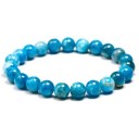 Pulseira de contas de bolas azuis em imitação de apatite Bolas redondas brilhantes com padrão marmoreado Bijuteria para o pulso 2