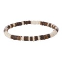 Pulseira de contas de madeira para homem com contas combinadas em material natural para uso diário e complemento de estilo 2