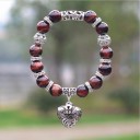 Pulseira de contas feminina com coração 3