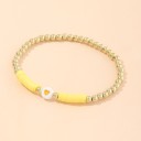 Pulseira de contas feminina com coração H626 2