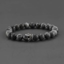 Pulseira de contas feminina com coroa 7