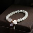 Pulseira de contas feminina com flor 5
