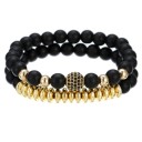 Pulseira de contas masculina 2 pcs H514 3