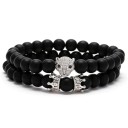 Pulseira de contas masculina 2 pcs H514 3