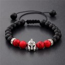 Pulseira de contas masculina com capacete 22