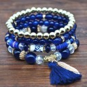 Pulseira de contas para senhora 4 pcs J117 13