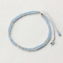 Pulseira de contas para senhora em aquamarina 1