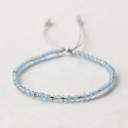 Pulseira de contas para senhora em aquamarina 4
