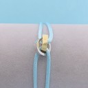 Pulseira de cordão com círculos interligados 14