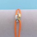 Pulseira de cordão com círculos interligados 17