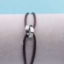 Pulseira de cordão com círculos interligados 39