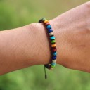 Pulseira de cordão com contas H507 2