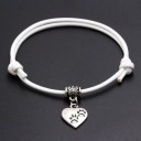 Pulseira de cordão com coração H469 2