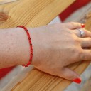 Pulseira de cordão feminina com contas P27 2