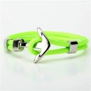 Pulseira de cordão masculina com âncora 3