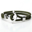 Pulseira de cordão masculina com âncora 1