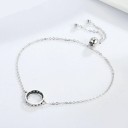 Pulseira de corrente feminina com anel P146 3