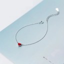 Pulseira de corrente feminina com coração 3