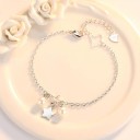 Pulseira de corrente feminina com estrelas H137 6