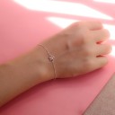 Pulseira de corrente feminina com flor P227 5