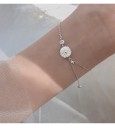 Pulseira de corrente feminina com flor 3