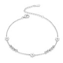 Pulseira de corrente feminina com flores 1