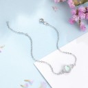 Pulseira de corrente feminina com pedra da lua H179 2