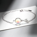 Pulseira de corrente feminina com pedra 5