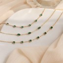Pulseira de corrente feminina com pedras H158 5