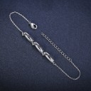 Pulseira de corrente feminina com pedras P192 3