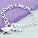 Pulseira de corrente feminina com pendente de estrela 2